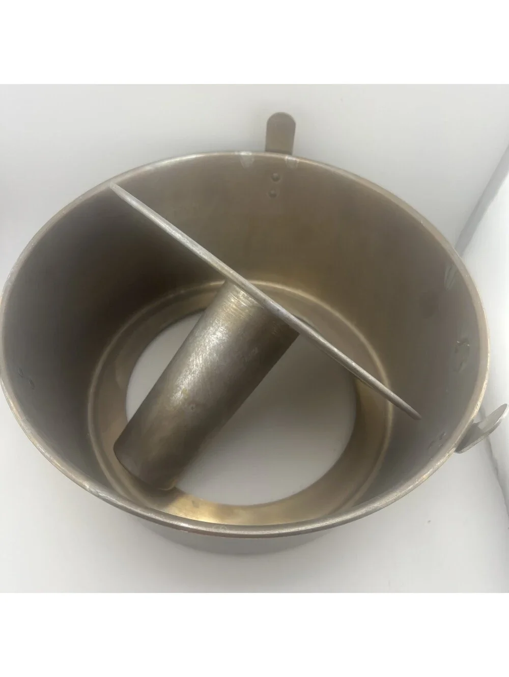 Vintage 10 Inch Aluminum Angel Food Cake Pan Two Piece Tube Baking Pan